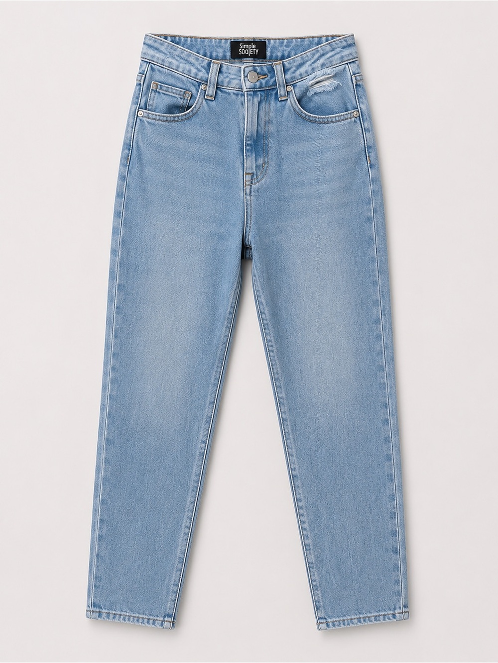 Simple Society Light Blue Straight-Leg Jeans